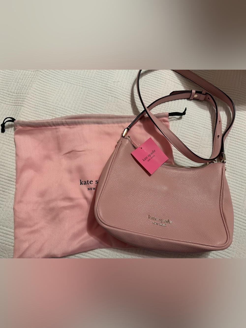 kate spade Pink Pebbled Leather Shoulder Bag